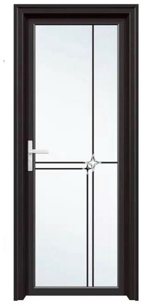 DOOR BATHROOM ALUMINUM BLACK FROSTED DECOR GLASS #20-053 210X80CM