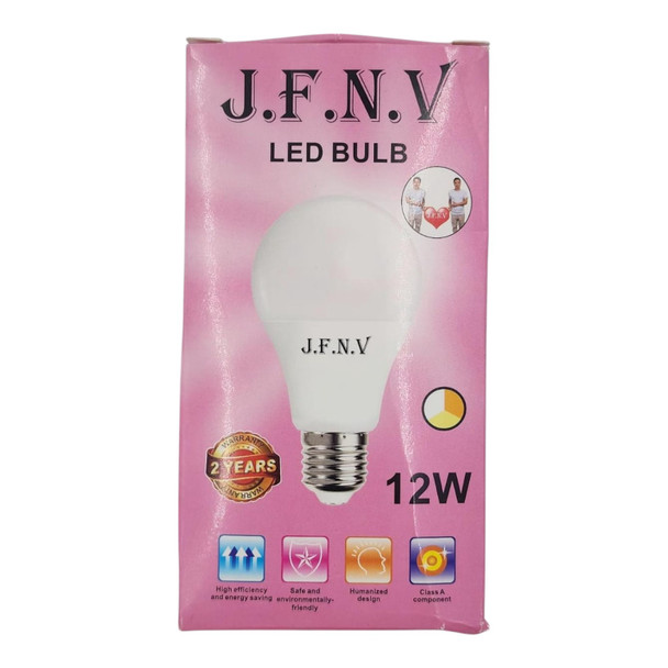 BULB LED J.F.N.V 12W TRICOLOR 85-265V E27 WHITE / WARM WHITE / GOLD