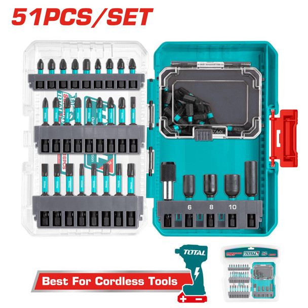 SCREWDRIVER BIT SET 51PCS TOTAL UTACSDL25106 IMPACT