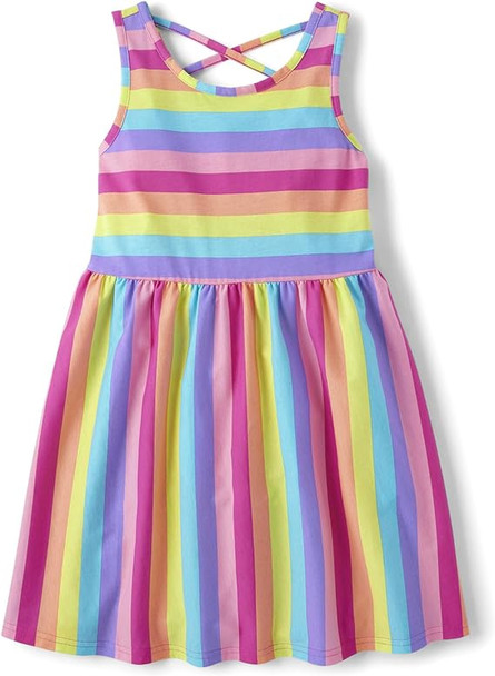 Kids Dress Children's Place Stripe / Pink Print / Green Floral