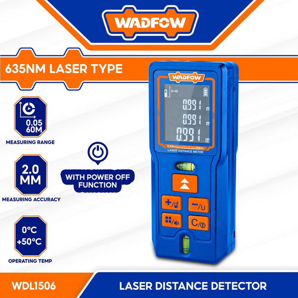 LASER DISTANCE DETECTOR WADFOW WDL1506 60m