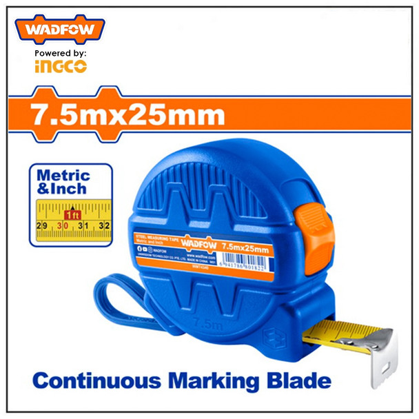MEASURING TAPE 7.5M X 25MM WADFOW WMT4340