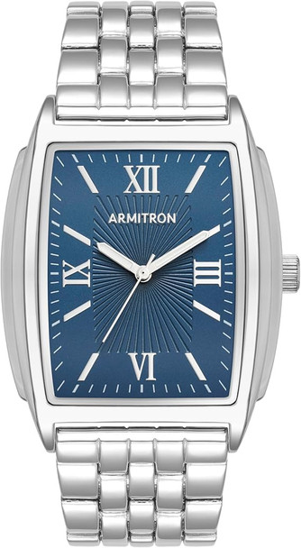 Watch Men Armitron Silver Tone 5614NVSV