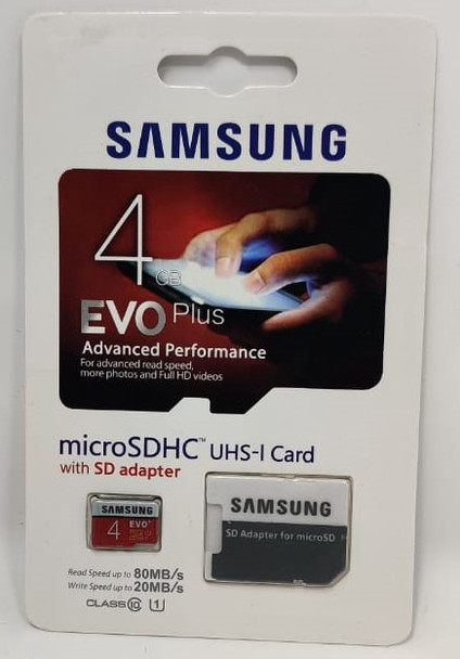 COMPUTER SD MICRO CARD 4GB WITH 1ADPTOR EVO PLUS