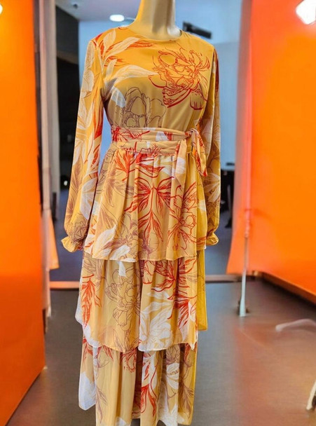 Dress Lined Floral Tier