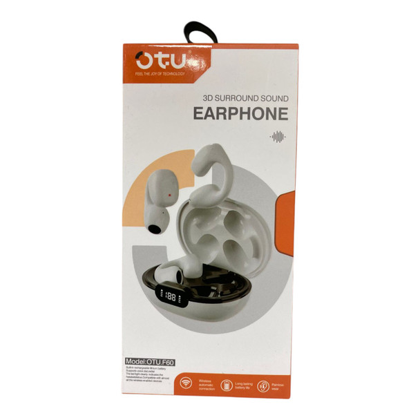 HEADPHONES WIRELESS EARPHONE OTU F60 3D SURROUND SOUND IN-EAR BLUETOOTH HEADSET