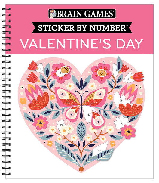 Valentine Spiral Book Brain Games Sticker