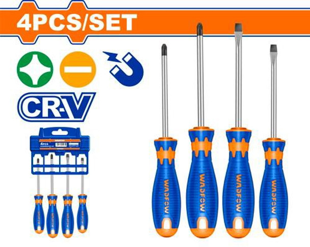 SCREWDRIVER SET 4PCS WADFOW WSS1204