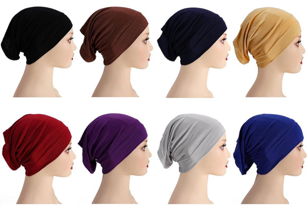 Hijab Scarf Cap Tube Hat Assorted Colors