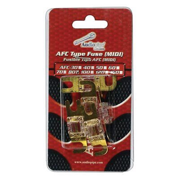 FUSE AUTO AFC-80A GOLD FLAT MINI ANL AUDIO PIPE 5PCS PACK