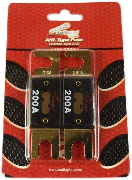 FUSE AUTO ANL-200A GOLD FLAT 200A AUDIO PIPE 2PCS PACK