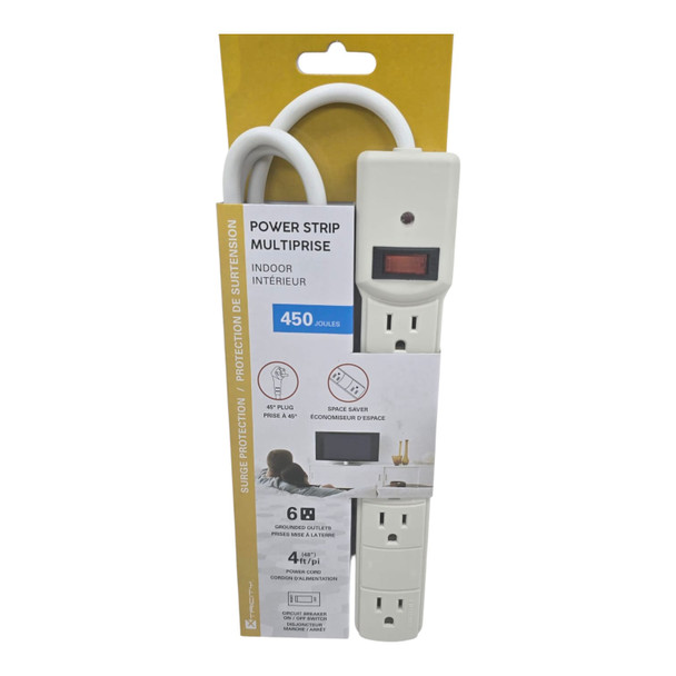 SURGE PROTECTOR 6 OUTLET 4FT CORD XTRICITY 3-70598
