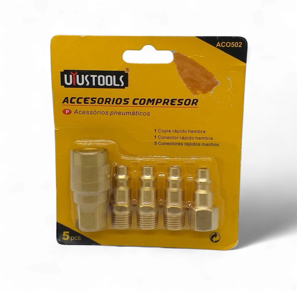 AIR ACCESSORY SET 5PCS USTOOLS BRASS AC0502