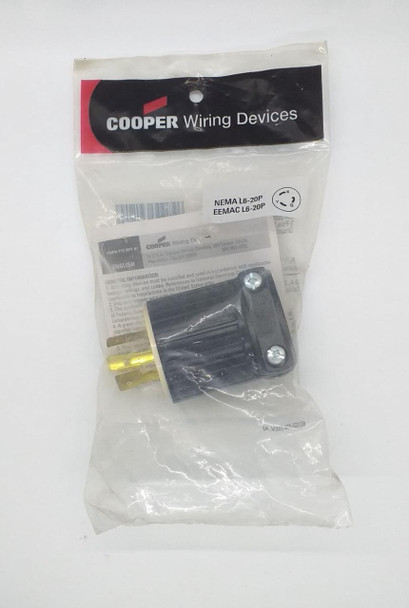 PLUG 3 PIN GENERATOR 20A L620P COOPER 250V