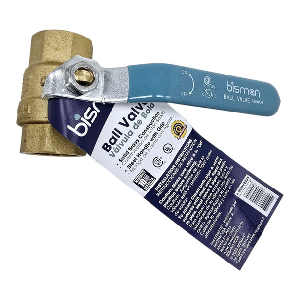 LEVER VALVE 3/4" BRASS BISMAN BMBV0034