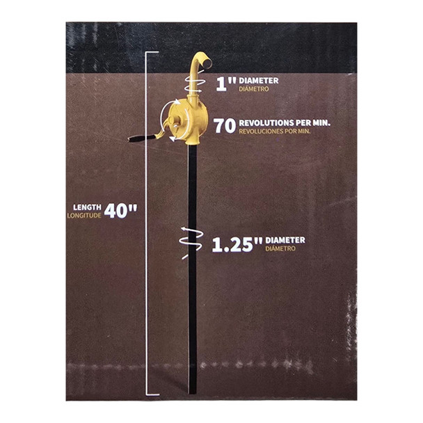 DRUM PUMP ROTARY BROWN USA ROP3000