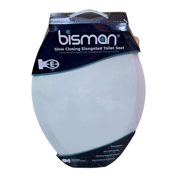TOILET SEAT PLASTIC BISMAN ELONGATED SLOW CLOSING SCETS1000