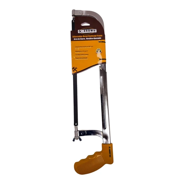 HACK SAW FRAME METAL HEAVY ADJUSTABLE BROWN USA  BRHF006