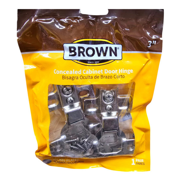 HINGES CONCEALED BROWN USA 3" BRCH002