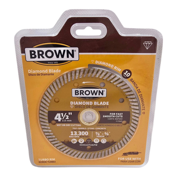 DISC 4 1/2" DIAMOND TURBO RIM BROWN USA 45HS10TUGPW