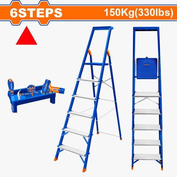 LADDER ALUMINUM 6 STEPS WADFOW WLD1H06