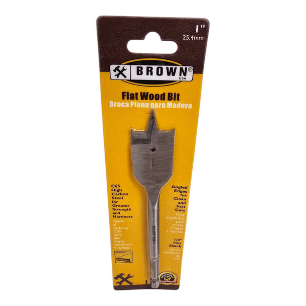 DRILL BIT FLAT 1" BROWN USA FWB001