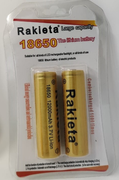 BATTERY RAKIETA 3.7V LI-ION RECH 18650 2PK 12000mah