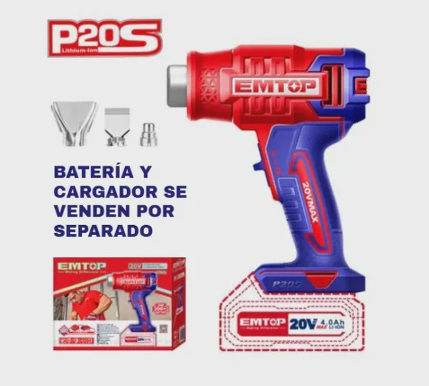 HEAT GUN EMTOP EHGN20021 20V LITHIUM-ION