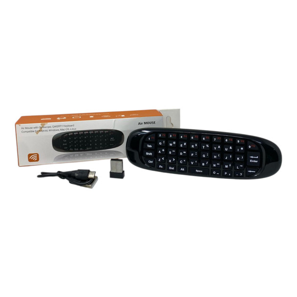 REMOTE CONTROL SMART AIR MOUSE 2.4GHZ WIRELESS WITH MINI KEYBOARD