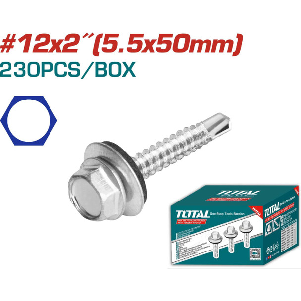 SCREW IND. 2" X 12 METAL-METAL TOTAL THWHD1221 230PCS PER BOX
