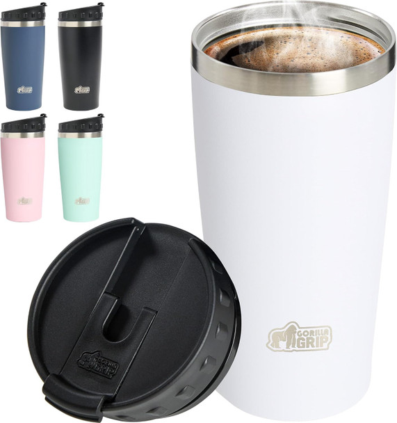 Travel Mug Gorilla Grip 20oz Coffee Stainless Steel Vacuum Insukated