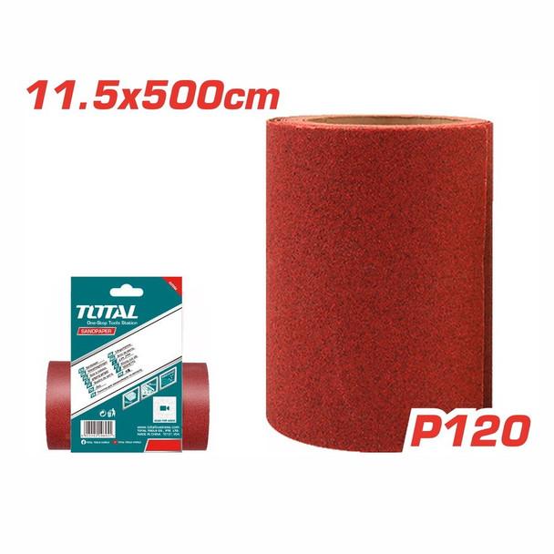 SAND PAPER ROLL 11.5 X 500 CM P120 TOTAL TAC761204
