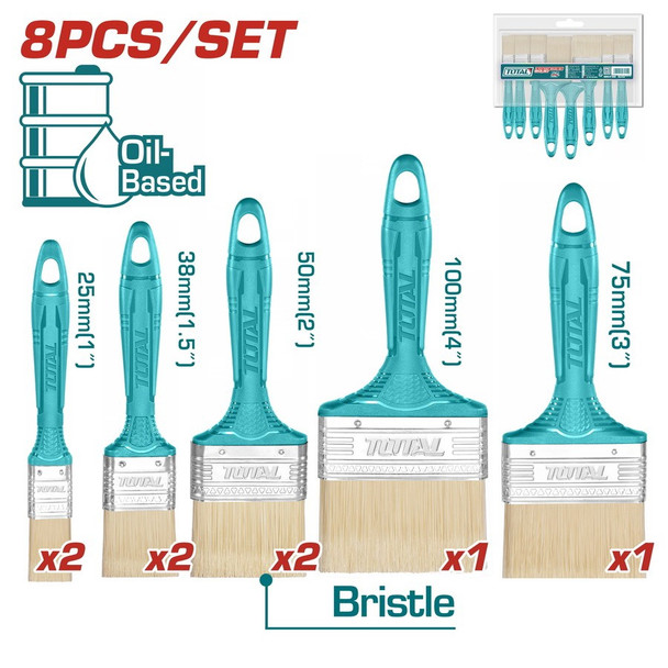 PAINT BRUSH 8PCS SET TOTAL THT8450801