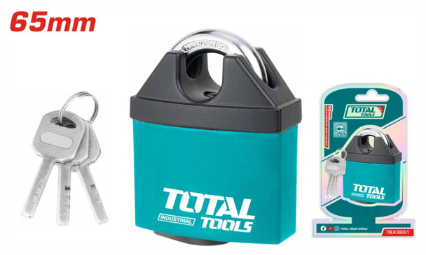 PADLOCK TOTAL 65MM TBLK38651 WEATHERPROOF
