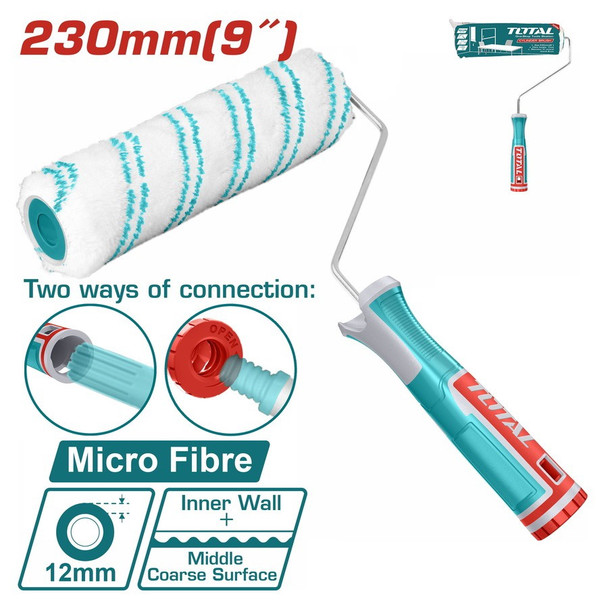 ROLLER BRUSH 9" WITH HANDLE TOTAL THT8592D