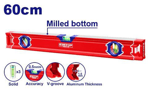 LEVEL EMTOP 60CM ESLL26001 SPIRIT LEVEL