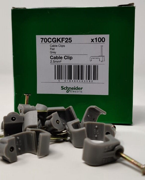 CABLE TOWER CLIPS 2.5MM FLAT 70CGKF25 SCHNEIDER 100PCS BOX