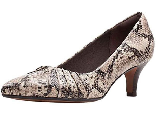 Footwear Clarks Women's Linvale Crown Pumps Taupe Snake Synthetic