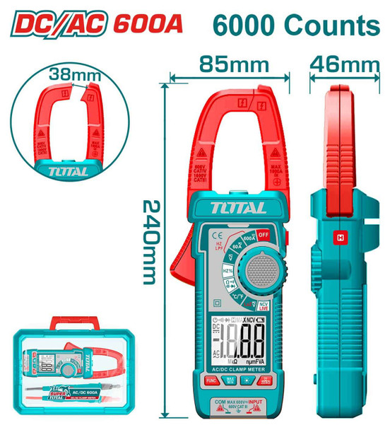MULTIMETER TOTAL TMT766002 DIGITAL DC / AC CLAMP ON
