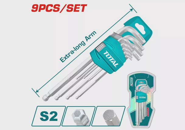 ALLEN KEY SET 9PCS TORX TOTAL THT106292