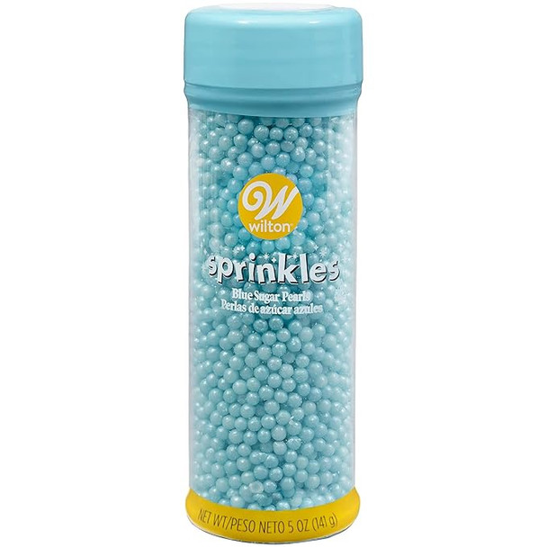 BAKING WILTON SPRINKLES PEARLS BLUE 5oz 141g 710-1133