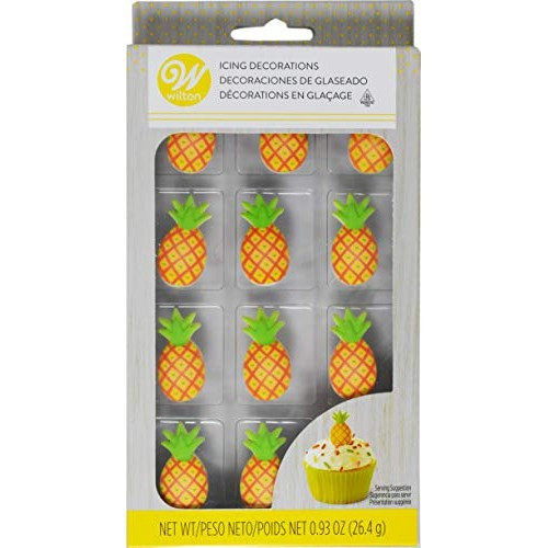 BAKING WILTON ICING DECORATIONS 12PCS PINEAPPLE CUPCAKE 0.93oz 26.4g 710-5314 ”