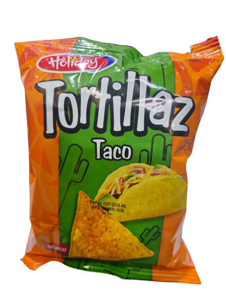 HOLIDAY SNACKS TORTILLAZ TACO (NO MEAT) CHIPS 38g 1.3oz