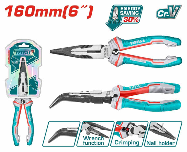 PLIERS 6" BENT NOSE TOTAL THT24616S