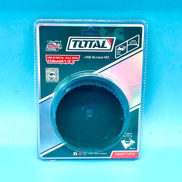 SAW HOLE CUTTER 114MM TOTAL TAC4111412 METAL