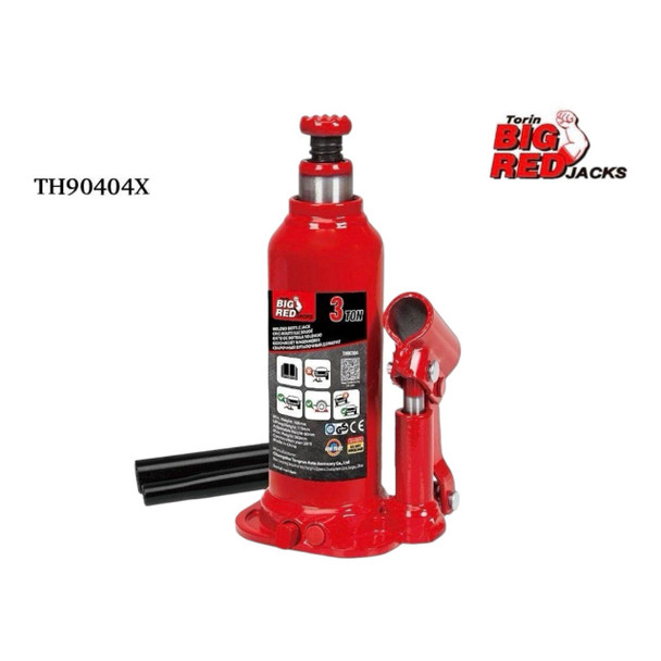 JACK HYDRAULIC 4 TON TORIN BIG RED JACKS TH90404X BOTTLE