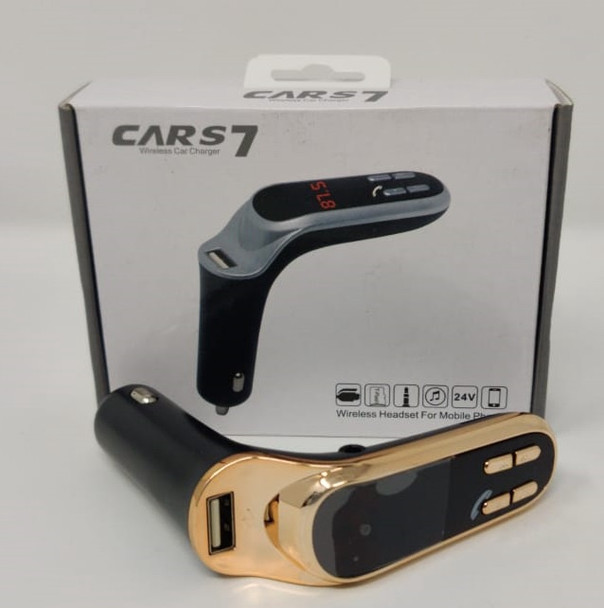 MODULATOR FM USB CHARGER CARS 7 WIRELESS S7 / White