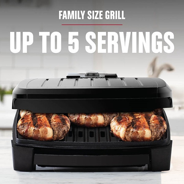 GRILL GEORGE FOREMAN GRECV075BZ SUBMERSIBLE BLACK PLATES