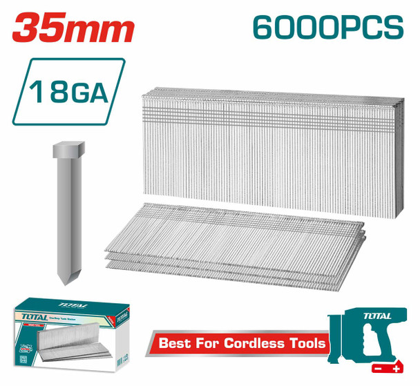 BRADS NAIL 35MM 18G TOTAL TAC918356 6000PCS