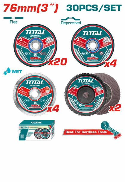 DISC SET 30PCS SET TOTAL TAC97630 CUTTING AND GRINDING